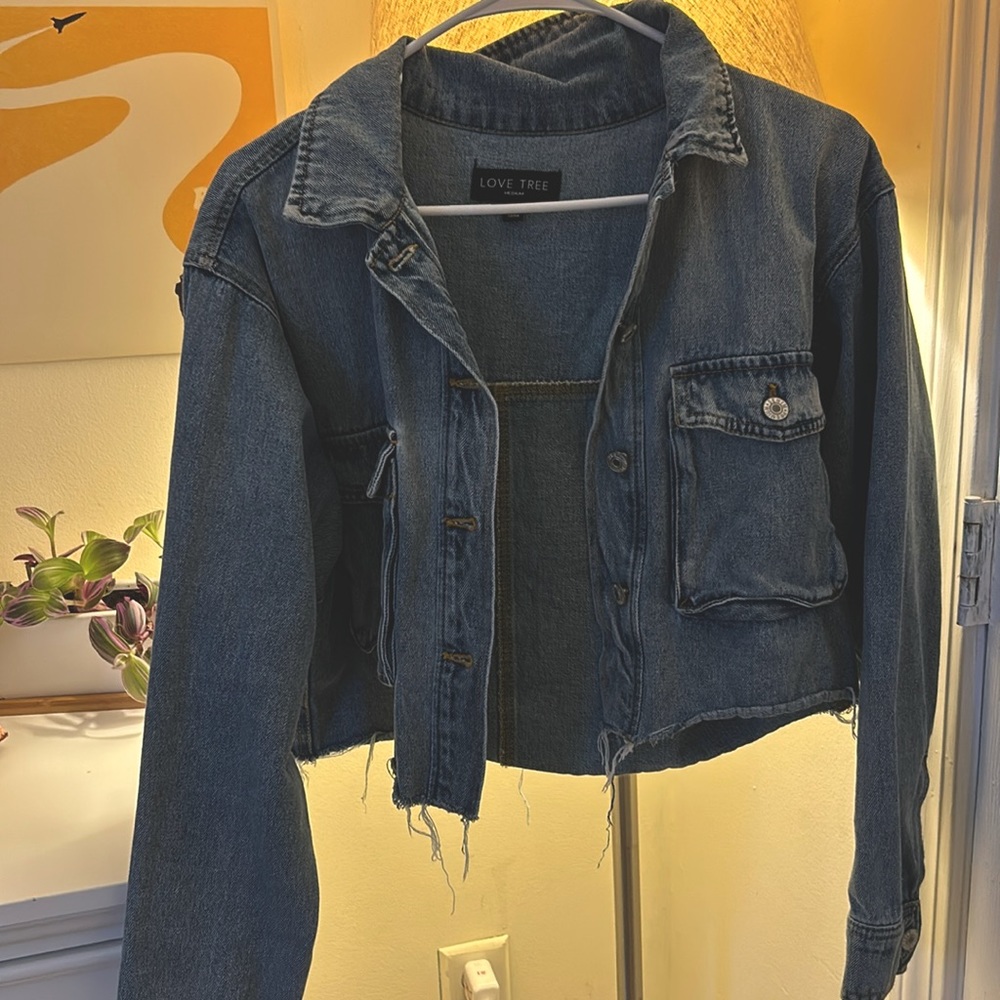 Cropped jean jacket